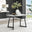 Carson White Marble Effect Dining Table & 4 Black Milan Black Leg Chairs