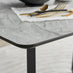 Carson Rectangular White Marble Effect and Black Metal 4 Seater Dining Table