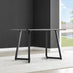 Carson White Marble Effect Dining Table & 4 Black Calla Black Leg Chairs