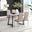 Carson White Marble Effect Dining Table & 4 Cappuccino Milan Chrome Leg Chairs