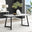 Carson White Marble Effect Dining Table & 6 Black Milan Black Leg Chairs