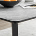 Carson White Marble Effect Dining Table & 6 Cappuccino Corona Black Leg Chairs
