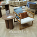 Sutton Walnut Veneer Wood Round Side Table