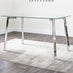 Cosmo Rectangular Glass and Silver Metal 4 Seater Dining Table
