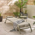 2x Corsica Green Metal & Textilene Sun Loungers