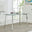 Cosmo Rectangular Glass and Silver Metal 4 Seater Dining Table