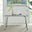 Cosmo Rectangular Glass and Silver Metal 4 Seater Dining Table