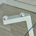 Cosmo Rectangular Glass and Silver Metal 4 Seater Dining Table