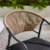 Lanai & Elba Beige Rattan & Black 4 Seat Round Table Garden Dining Set