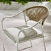 Lanai & Elba Beige Rattan & Cream 4 Seat Round Table Garden Dining Set