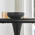 Elina White Marble Effect Round Dining Table & 2 Black Corona Black Leg Chairs
