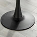 Elina White Marble Effect Round Dining Table & 2 Black Pesaro Black Leg Chairs