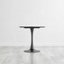 Elina White Marble Effect Round Dining Table & 2 Grey Lorenzo Chairs