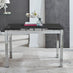 Enna Black Glass Extending Dining Table and 4 Black Lorenzo Chairs