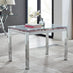 Enna White Glass Extending Dining Table and 4 Cappuccino Lorenzo Chairs