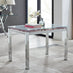 Enna White Glass Extending Dining Table and 6 White Murano Chairs