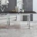 Enna Rectangular Black Glass Extending 4-6 Seater Dining Table