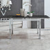Enna Rectangular Black Glass Extending 4-6 Seater Dining Table