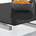 Enna Black Glass Extending Dining Table and 6 Black Lorenzo Chairs