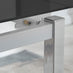 Enna Black Glass Extending Dining Table and 6 Grey Lorenzo Chairs