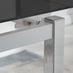 Enna Black Glass Extending Dining Table and 4 Grey Milan Chairs