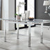 Enna Rectangular White Glass Extending 4-6 Seater Dining Table