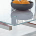 Enna White Glass Extending Dining Table with 6 Cream Fabric Lorenzo Chairs