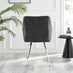 2x Falun Dark Grey Fabric Dining Chairs Silver Legs