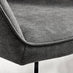 2x Falun Dark Grey Fabric Dining Chairs Silver Legs