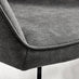 2x Falun Dark Grey Fabric Dining Chairs Silver Legs
