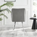 2x Falun Light Grey Fabric Dining Chairs Silver Legs