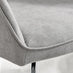 2x Falun Light Grey Fabric Dining Chairs Silver Legs