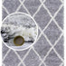 Fantasy Geometric Moroccan Trellis Rug in Light Grey and Cream - 150x80cm