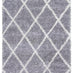 Fantasy Geometric Moroccan Trellis Rug in Light Grey and Cream - 150x80cm