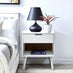 Alma 1 Drawer White Bedside Table
