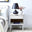 Alma 1 Drawer White Bedside Table