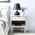 Alma 1 Drawer White Bedside Table