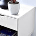 Alma 1 Drawer White Bedside Table