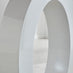 Giovani Round Grey and White High Gloss Glass 4 Seater Dining Table