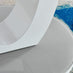 Giovani Round Grey and White High Gloss Glass 4 Seater Dining Table