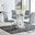 Giovani Grey White High Gloss And Glass 100cm Round Dining Table And 4 Elephant Grey Murano Chairs Set