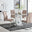 Giovani Grey White High Gloss And Glass 100cm Round Dining Table And 4 Cappuccino Beige Lorenzo Chairs Set