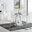 Giovani Grey White High Gloss And Glass 100cm Round Dining Table And 4 White Lorenzo Chairs Set
