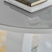 Giovani Round Grey and White High Gloss Glass 6 Seater Large Dining Table