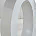 Giovani Round Grey and White High Gloss Glass 6 Seater Large Dining Table