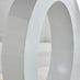 Giovani Round Grey and White High Gloss Glass 6 Seater Large Dining Table