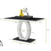 Giovani 4 Black Dining Table & 4 Grey Velvet Milan Black Leg Chairs