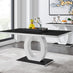 Giovani High Gloss And Glass Dining Table And 6 Cappuccino Beige Lorenzo Chairs Set