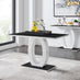 Giovani 4 Black Dining Table & 4 Black Belgravia Black Leg Chairs