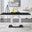 Giovani 6 Black Dining Table & 6 Black Pesaro Black Leg Chairs